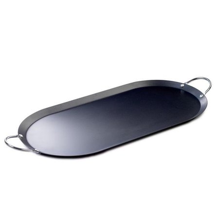 EMG EMG IMU52015 17 in. Imusa Carbon Steel Oval Shaped Comal; Grey IMU52015